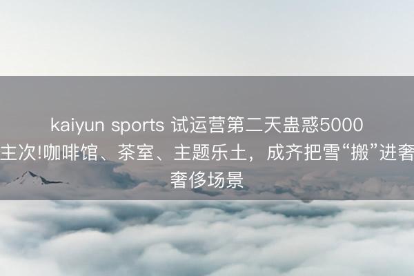 kaiyun sports 試運營第二天蠱惑5000東說念主次!咖啡館、茶室、主題樂土，成齊把雪“搬”進奢侈場景